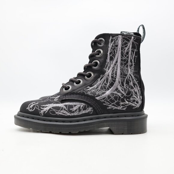 Doc Dr. Martens Pascal Vena Women's Size 6 Satin Vein Embroidered Velvet Boots - Picture 4 of 11